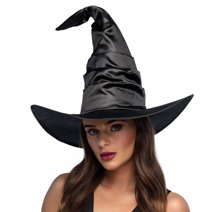 Witch Hat Black Satin