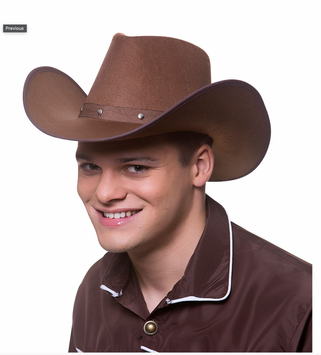 Texan Cowboy Hat - Dark Brown