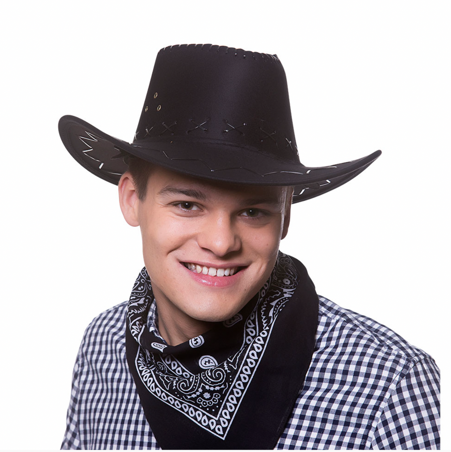Suede Cowboy Hat - Black