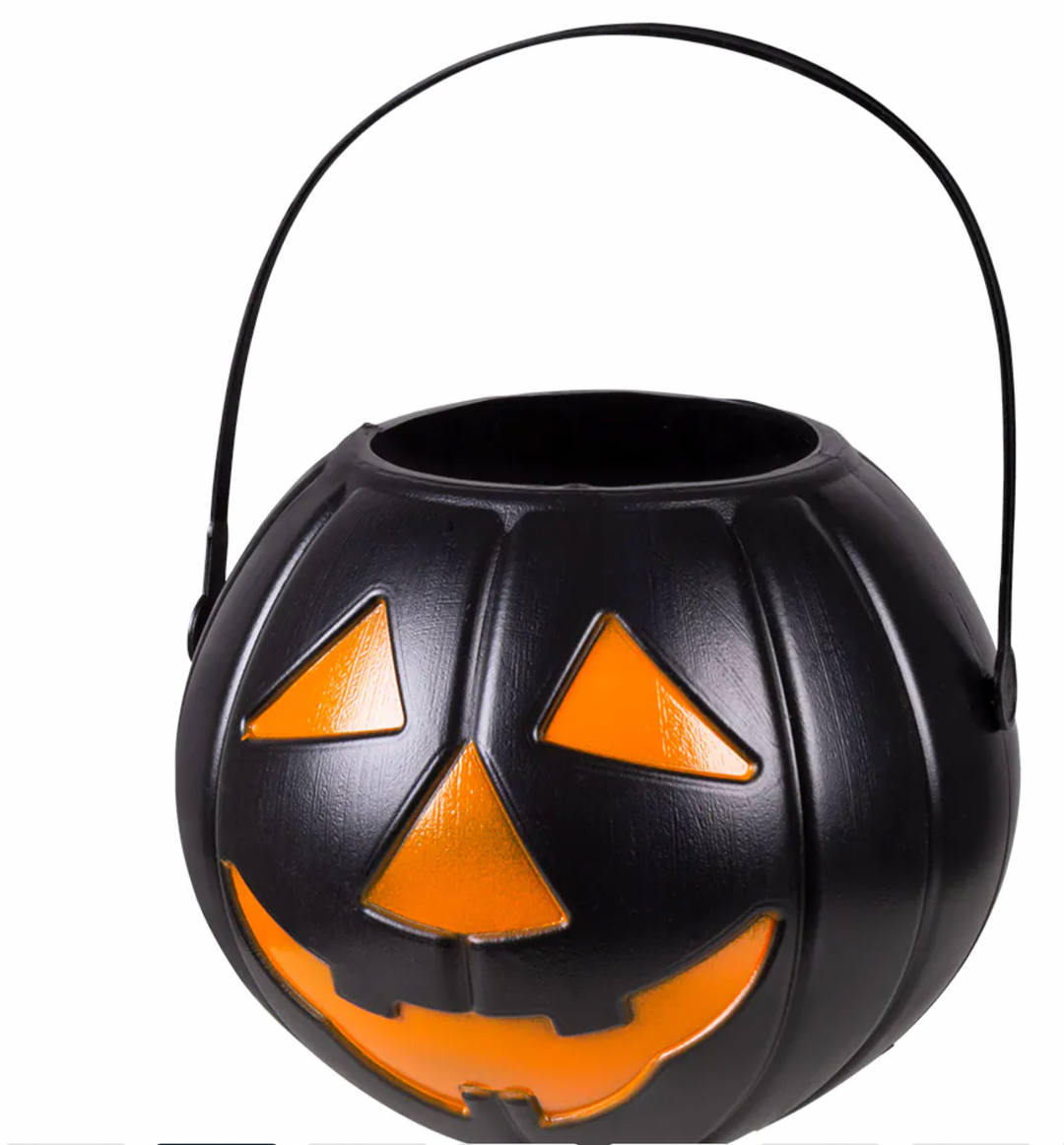 Pumpkin bucket 4 colours assorted (14 x 16 cm)