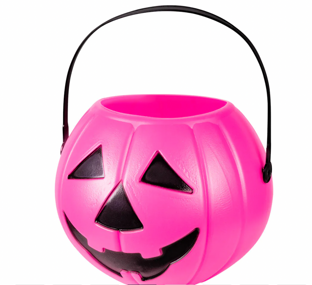 Pumpkin bucket 4 colours assorted (14 x 16 cm)