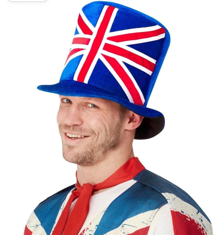 Deluxe Union Jack Top Hat