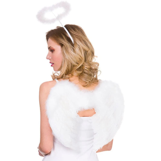 Feather Wings & Halo Set - White
