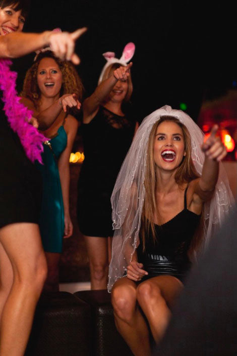 Bride-to-be and friends enjoying a hen party celebration