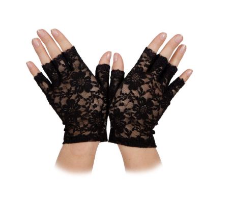Short Lace Fingerless Gloves