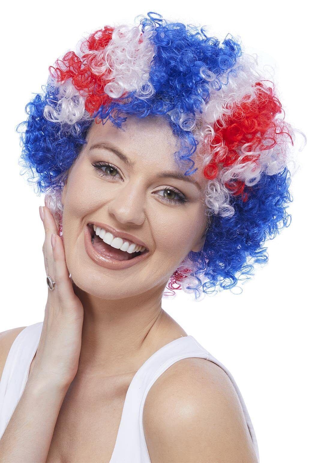 Union Jack Afro Wig