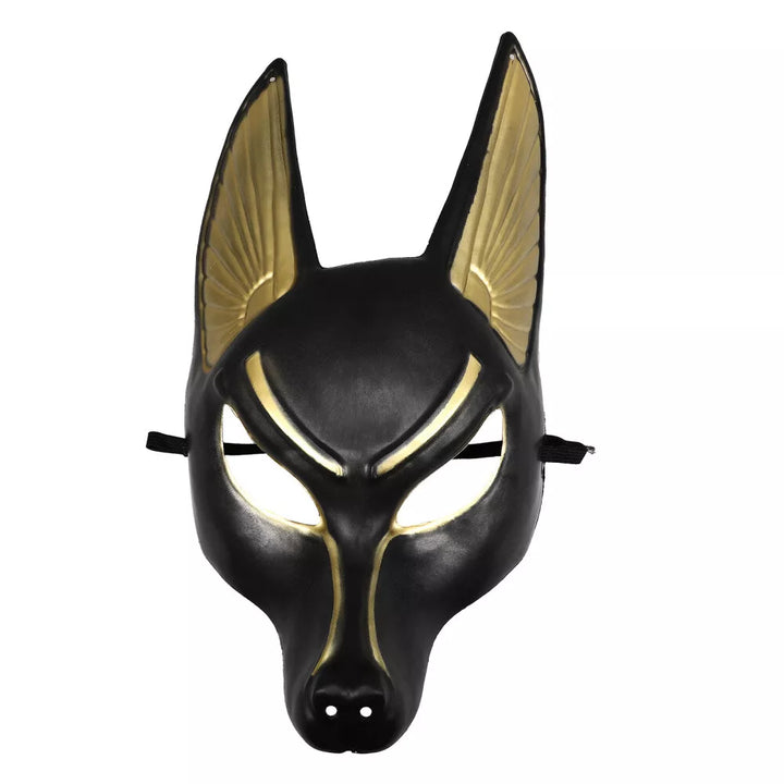 Egyptian Black and Gold Anubis Mask