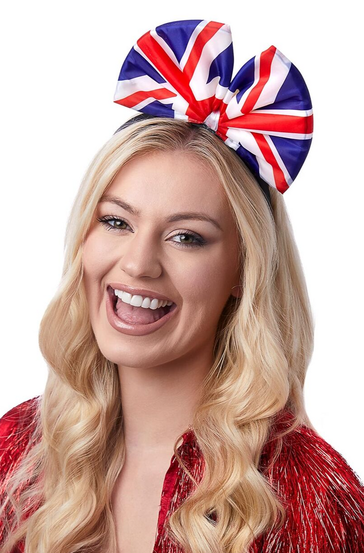 Union Jack Bow Headband