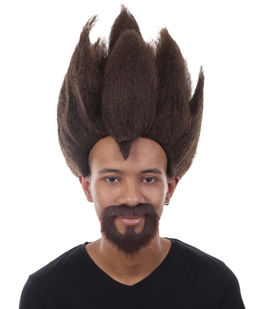 Anime Brown Spikey Wig