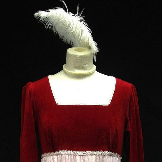 Regency Lady (Burgundy & Cream) (£50.00 HIRE ONLY)