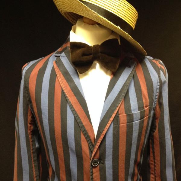 1920s Boater Man (Blue, Red & Black) (HIRE ONLY)