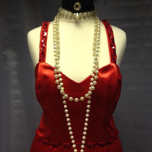 1920s Flapper in Red Satin (£40.00 HIRE ONLY)