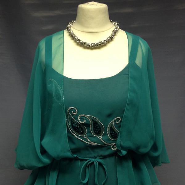1940s Evening Dress (Pale Green) (HIRE ONLY)
