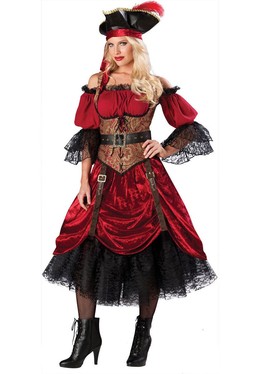 Swashbucklin' Scarlet Elite Pirate Costume