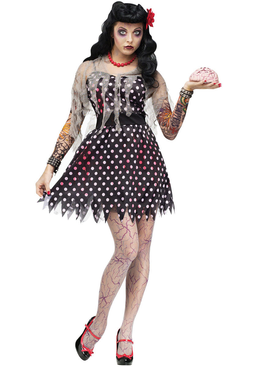 Rockabilly Zombie Lady Costume (M/L)