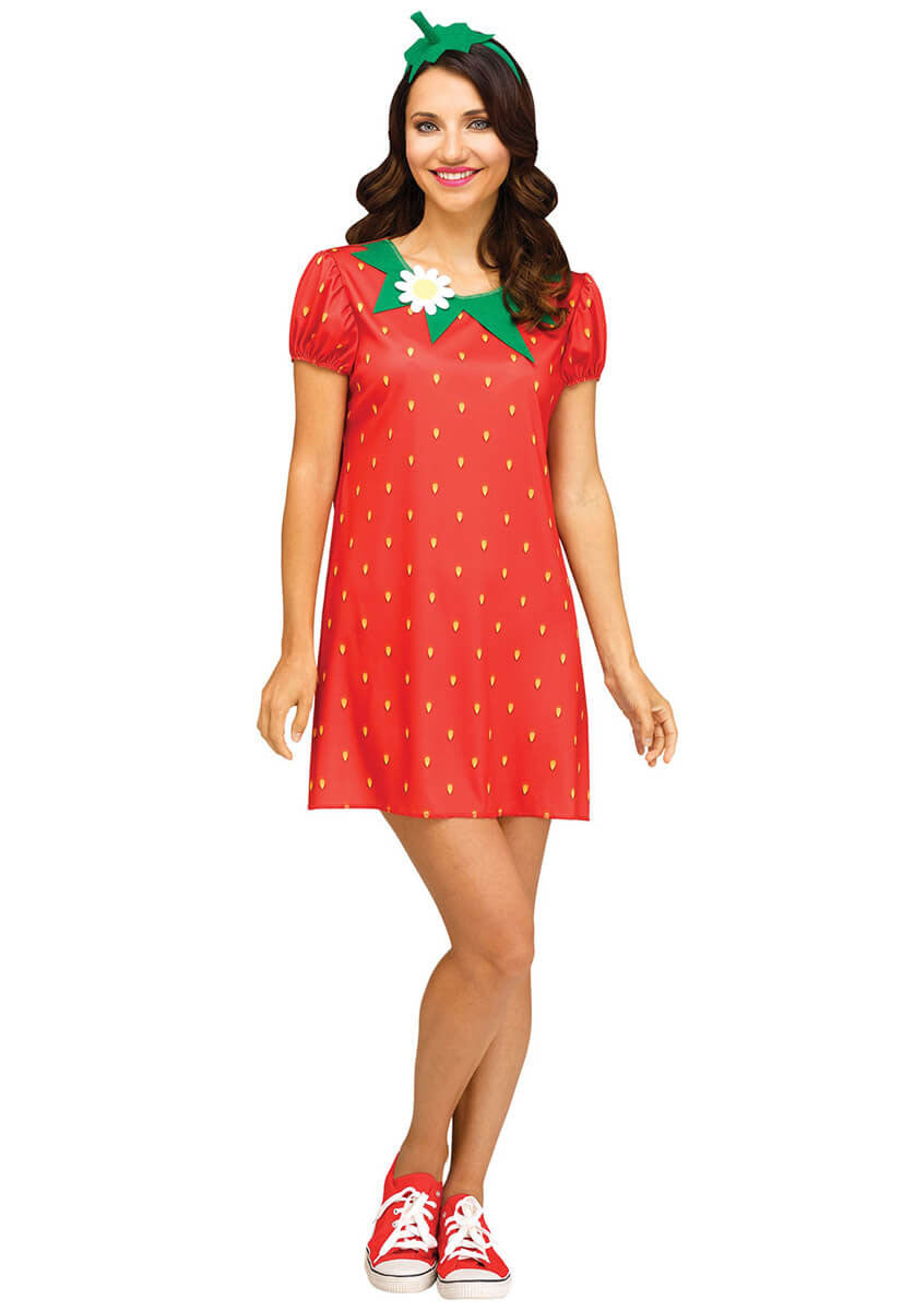 Strawberry Flirty Fruit Costume-S/M