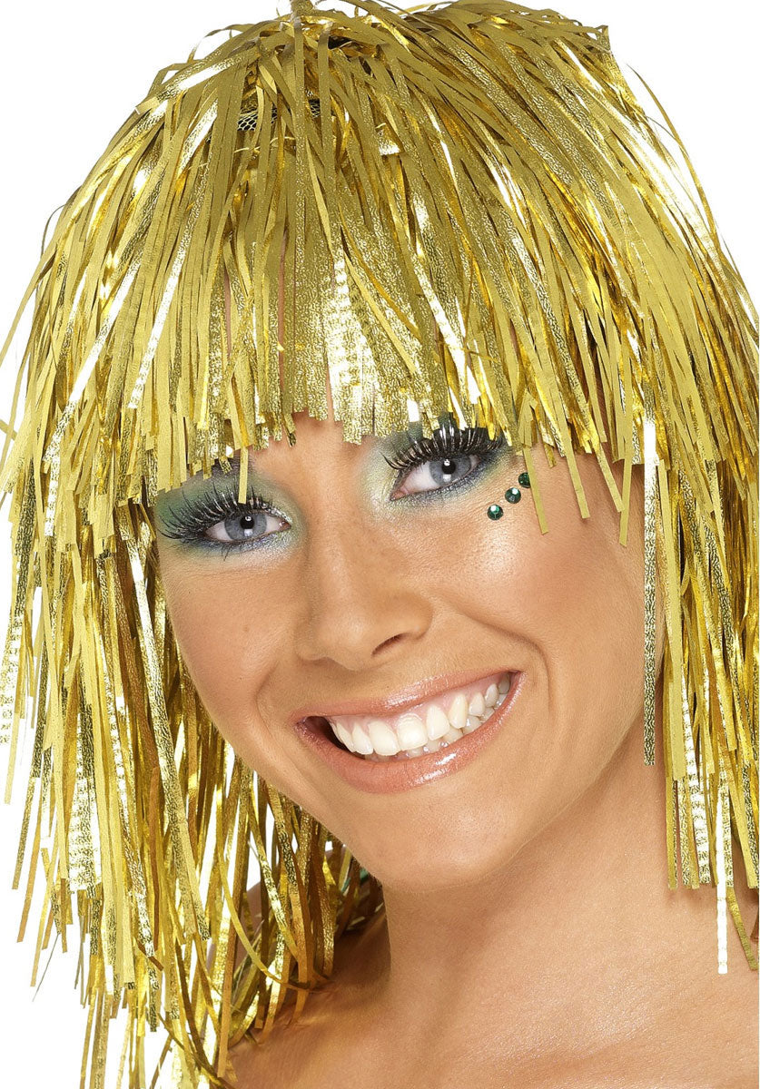 Cyber Tinsel Wig, Gold