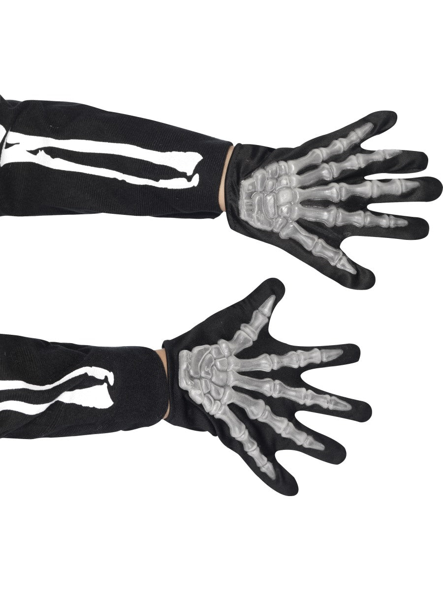 Skeleton Gloves, Child, Black