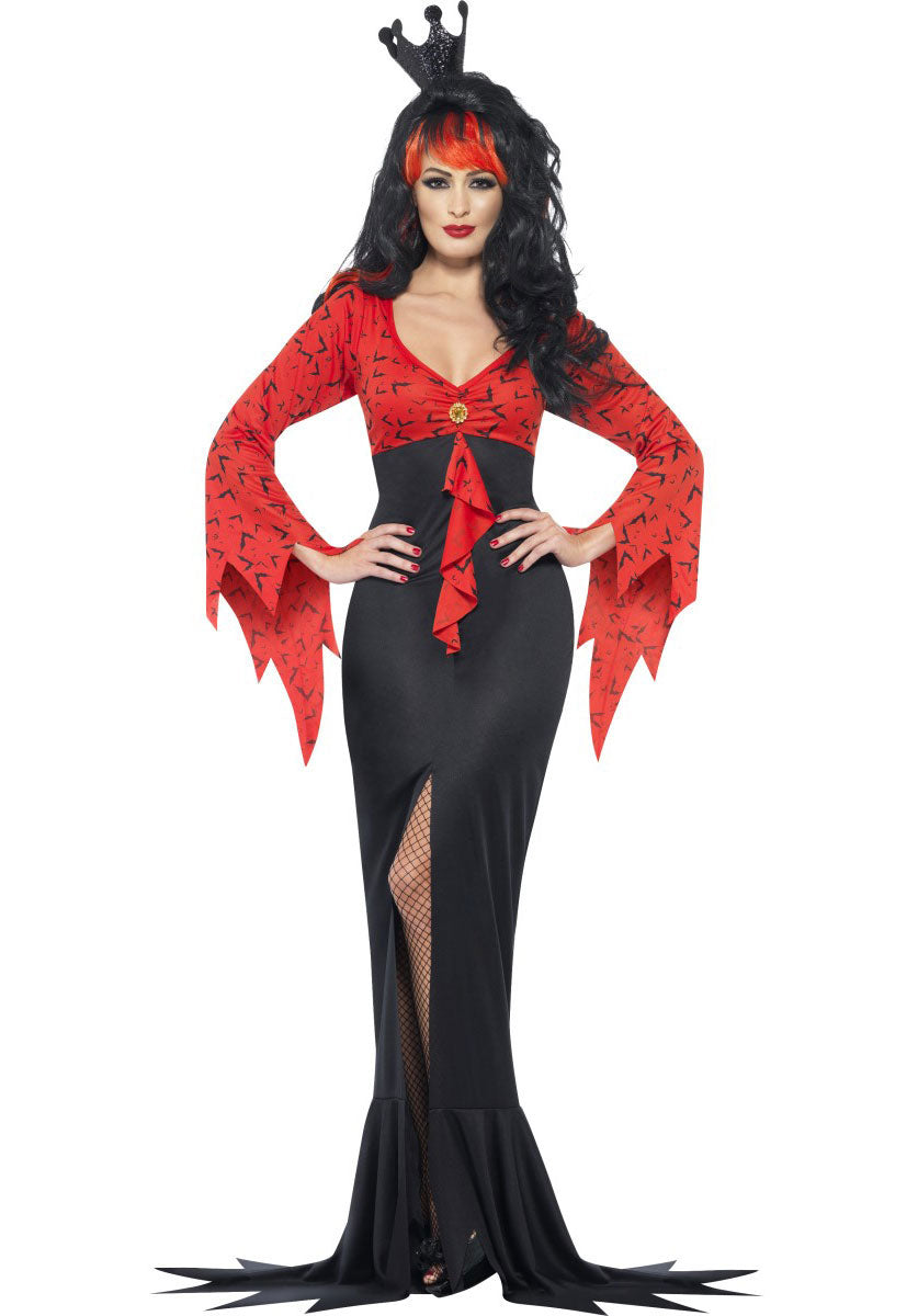 Evil Queen Costume, Red & Black - S