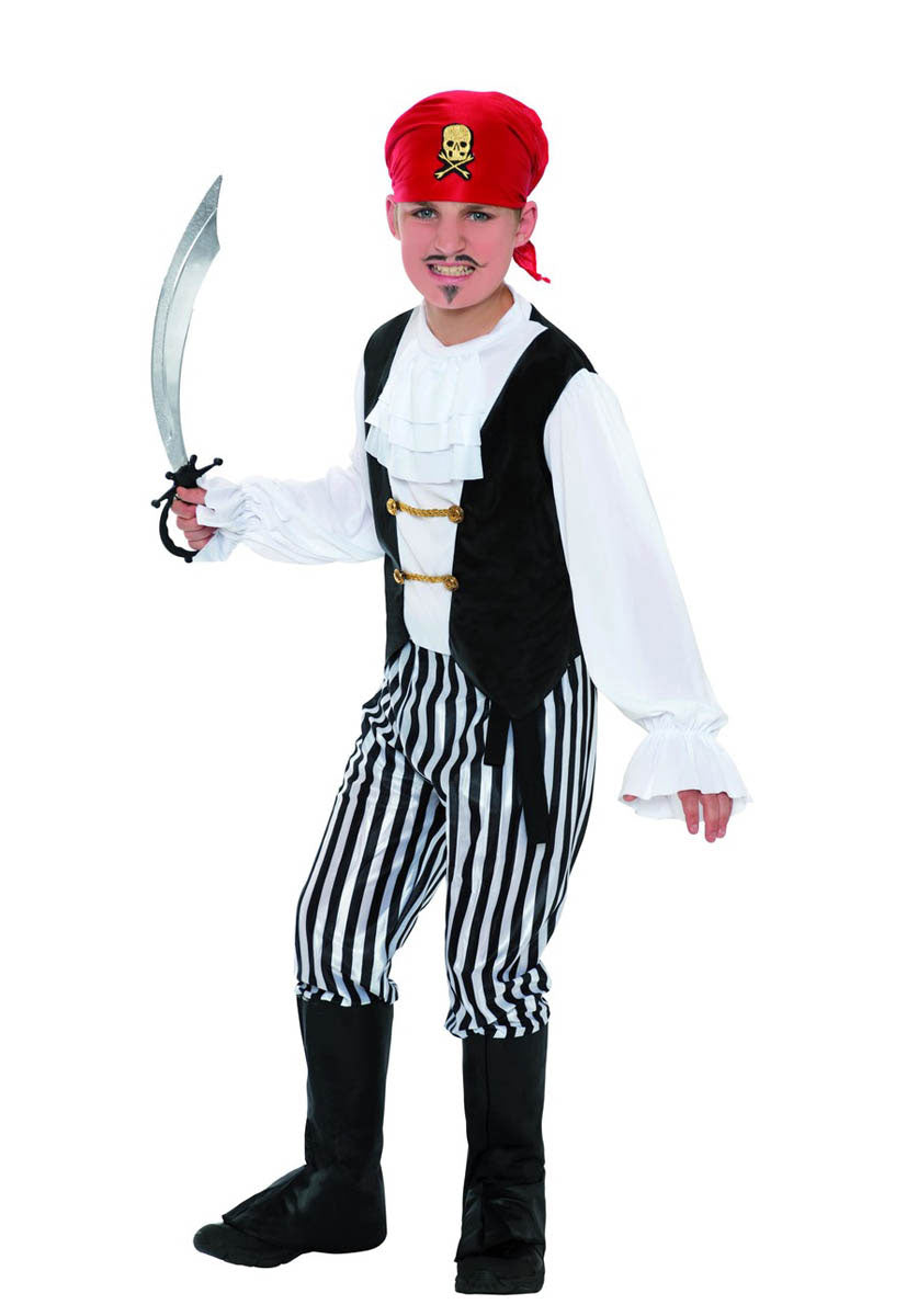 Pirate Costume, Black & White