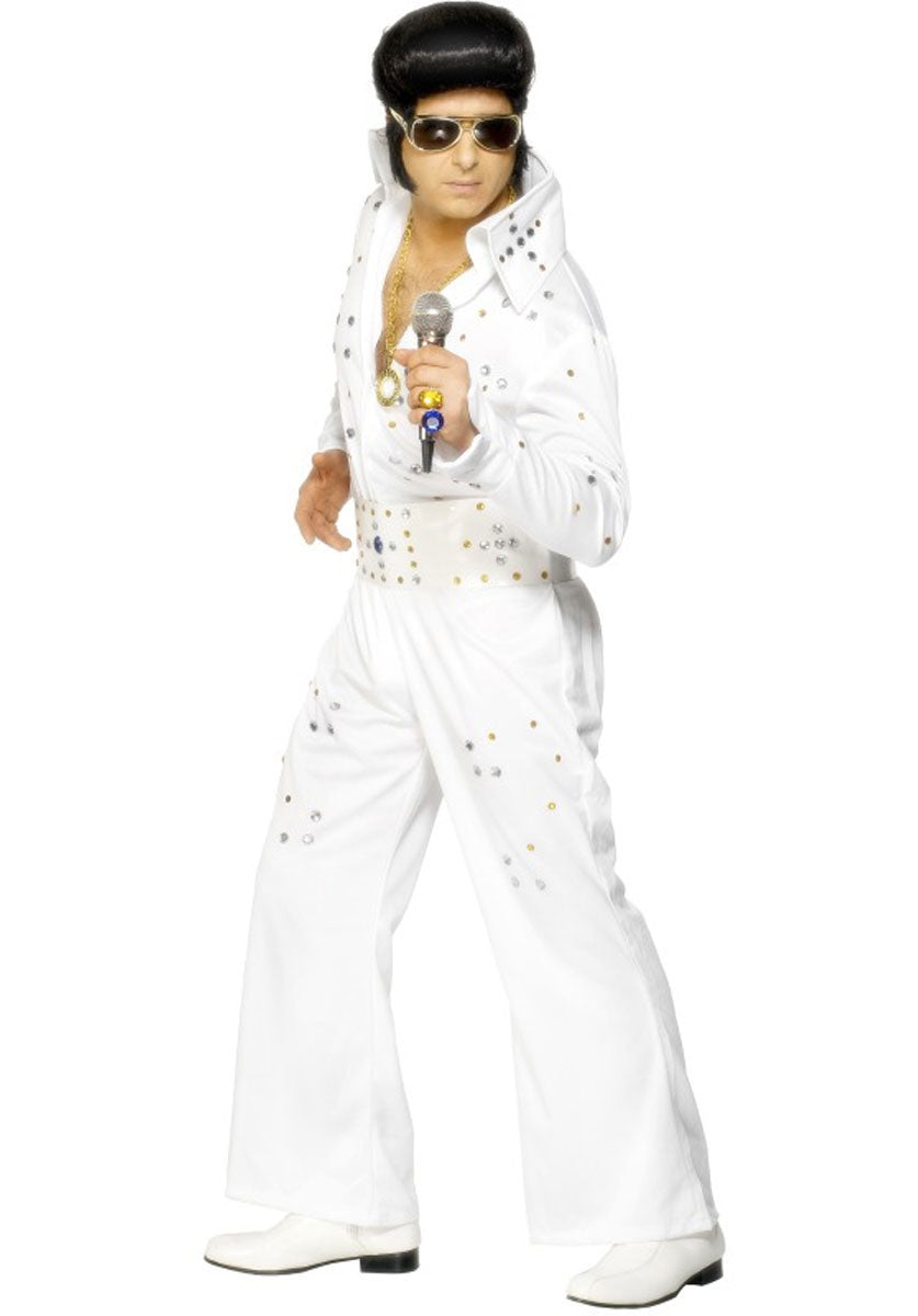 Elvis Costume with Jewels, White