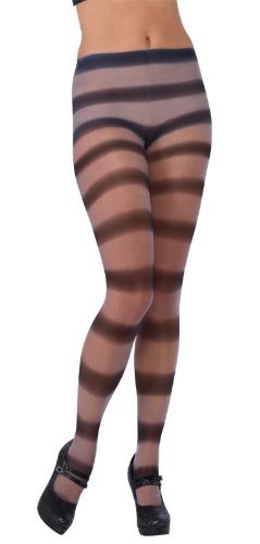 TIGHTS, GREY STRIPED