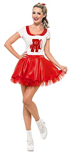 Sandy Cheerleader Costume, Red & White