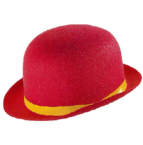 RED BOLWER HAT