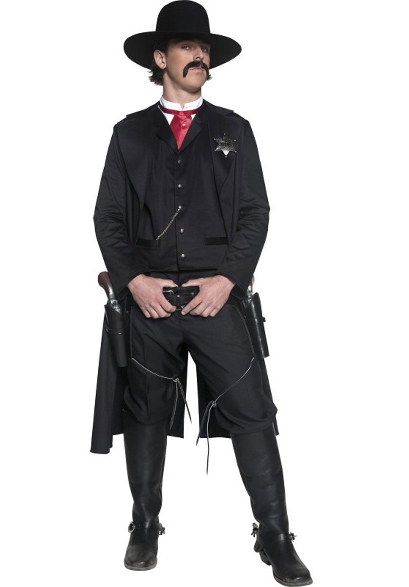 Deluxe Authentic Western Sheriff Costume, Black