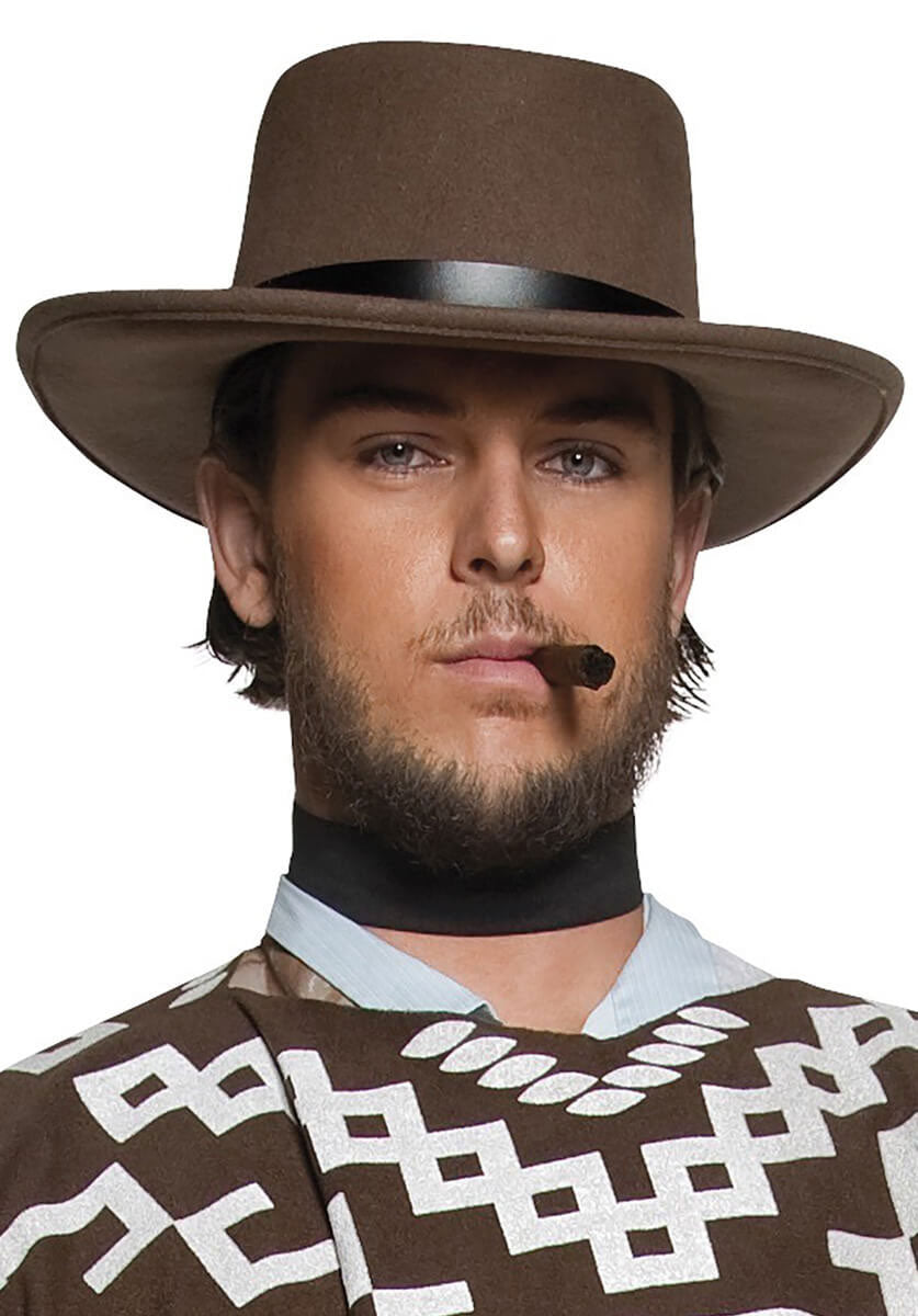 Authentic Western Wandering Gunman Hat, Brown