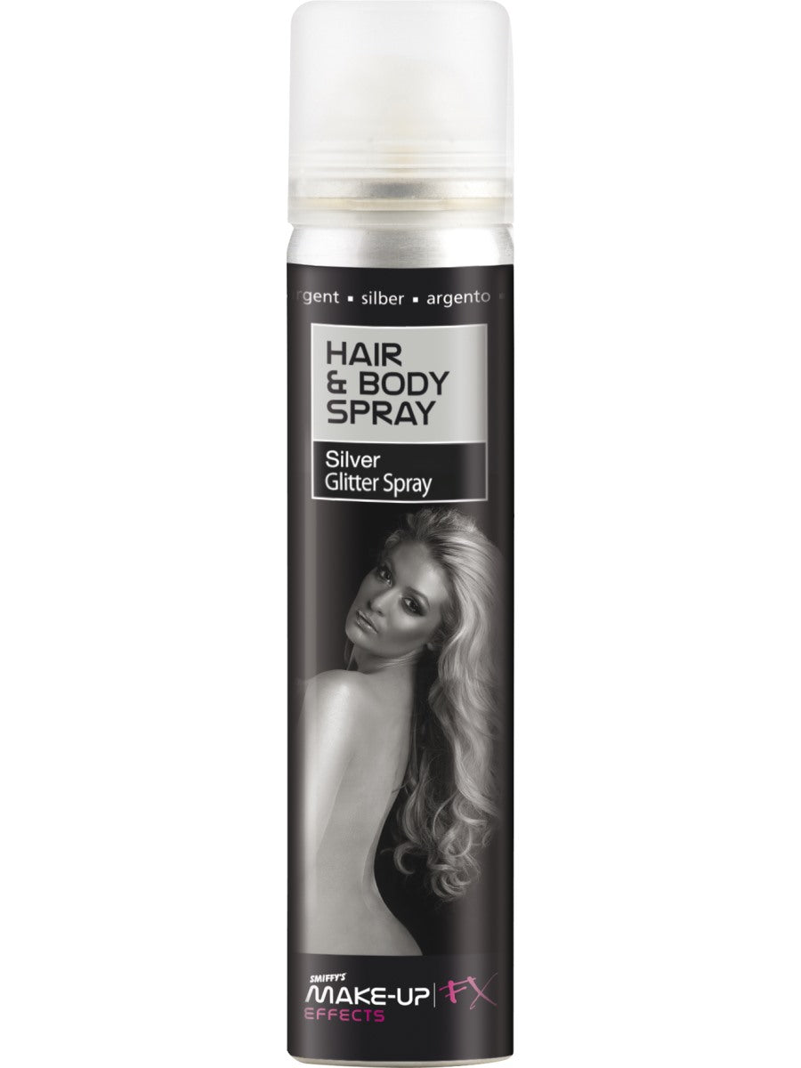 Silver Glitter Body and Hair Spray