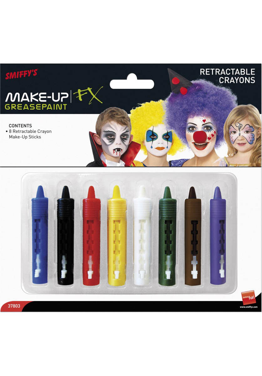 Smiffys Make-Up FX, Face/Body Retractable, Multi-C