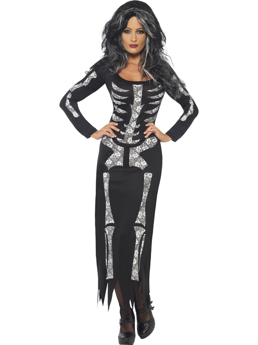 Skeleton Costume, Black - X1