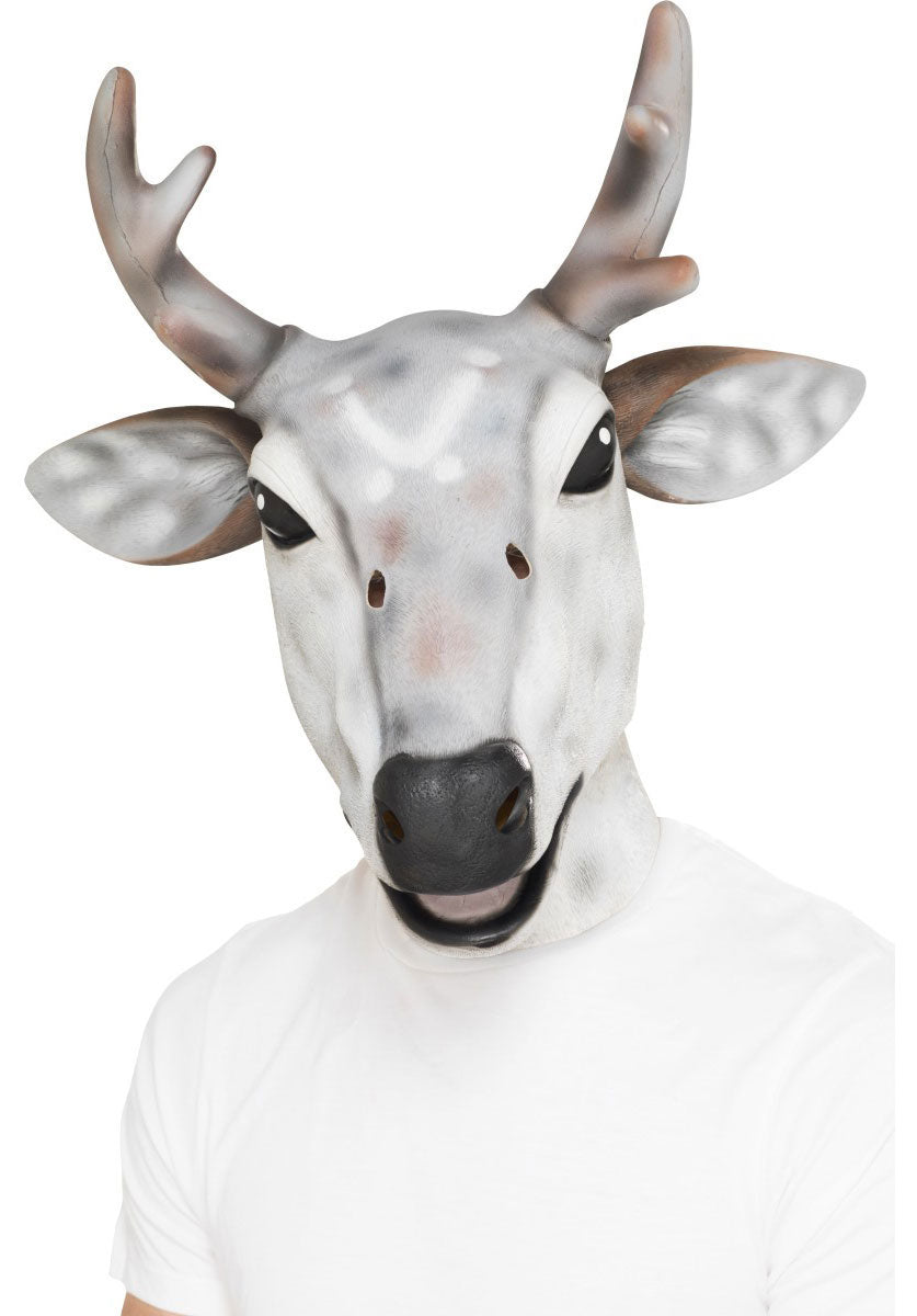 Reindeer/Stag Latex Mask, Grey
