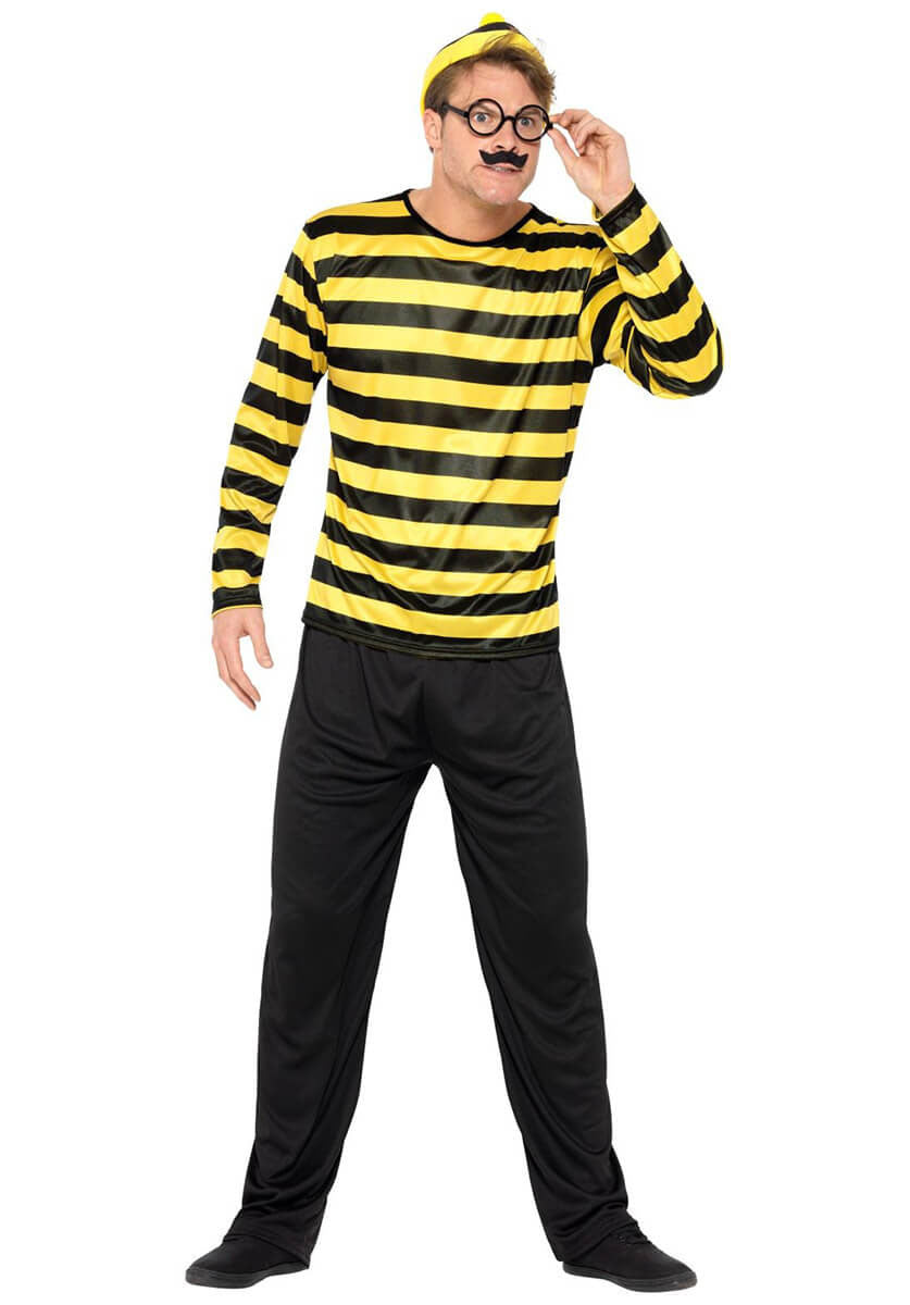 Where's Wally? Odlaw Costume, Black & Yellow