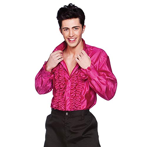 Disco Ruffle Shirt - Hot Pink