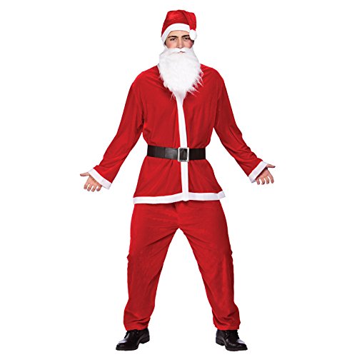 Deluxe Velour 5pc Santa Suit (Plus Size)