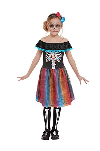 Day of The Dead Girl Costume, Multi-Coloured