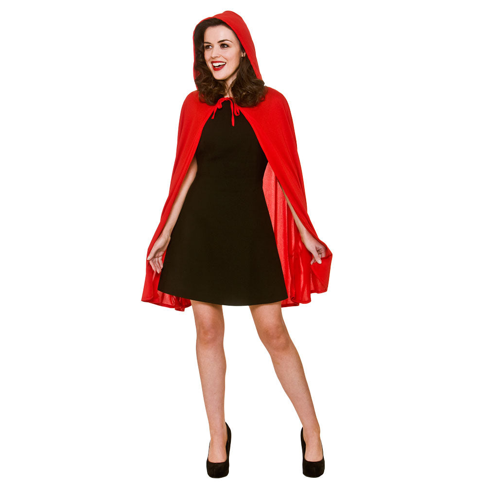 Short Hooded Cape - RED (Adult)
