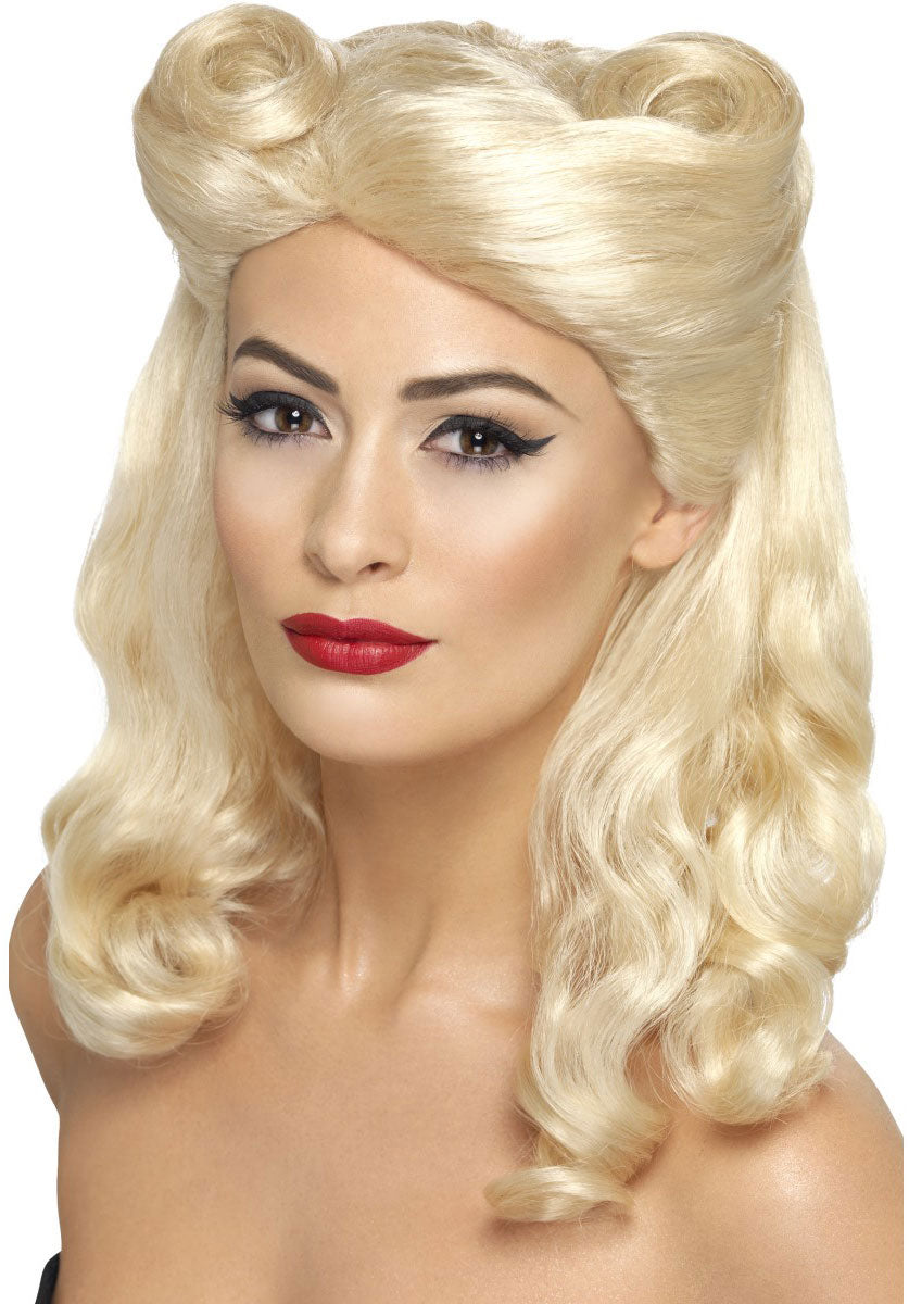 40s Pin Up Wig, Blonde