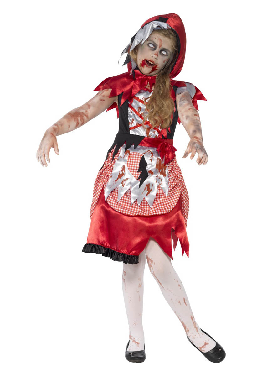 Zombie Miss Hood Costume, Red