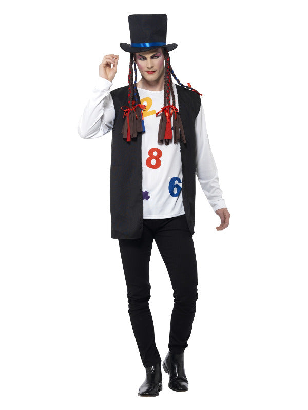 80s Pop Star Costume, Multi-Coloured - L