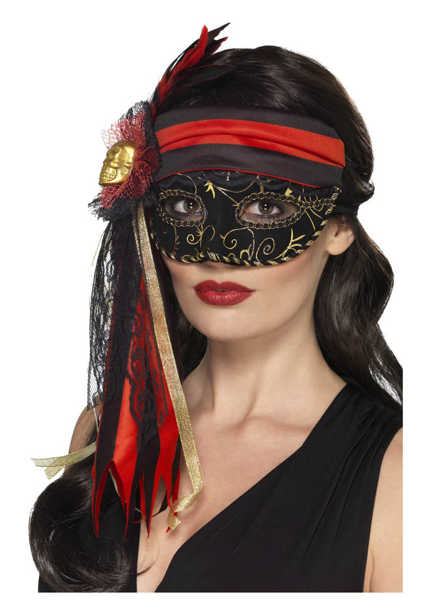 Masquerade Pirate Eyemask, Black