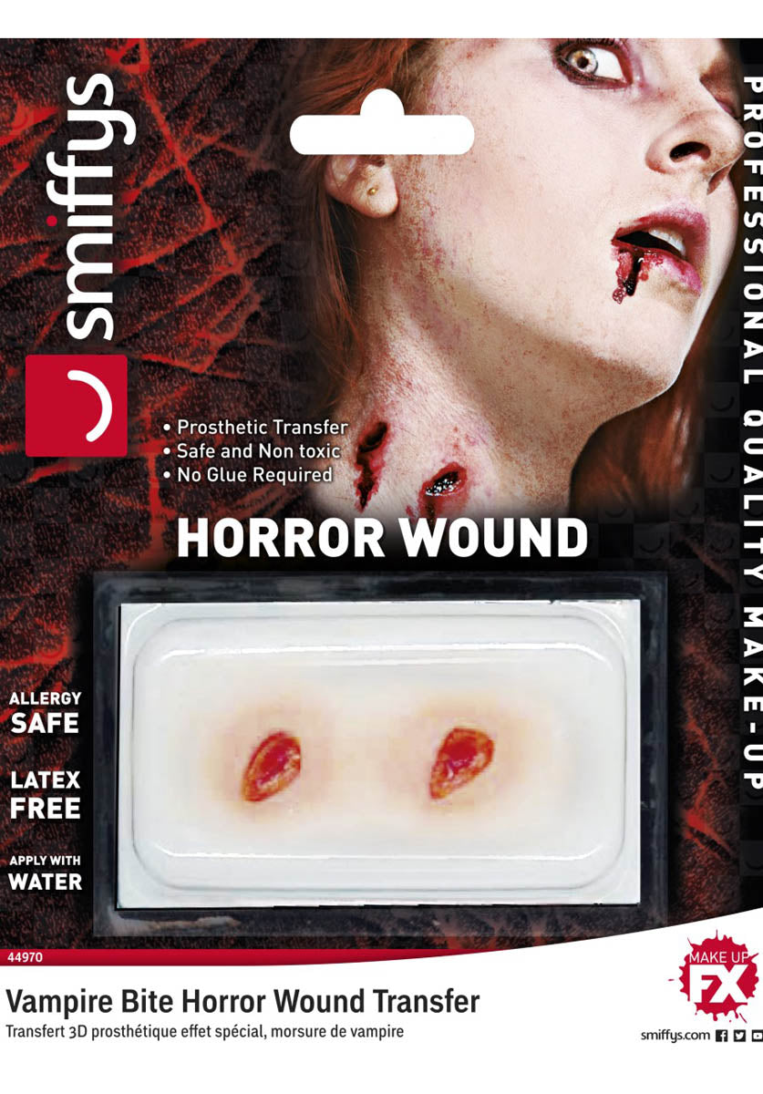 Smiffys Make-Up FX, Horror Transfer, Vampire Bite,