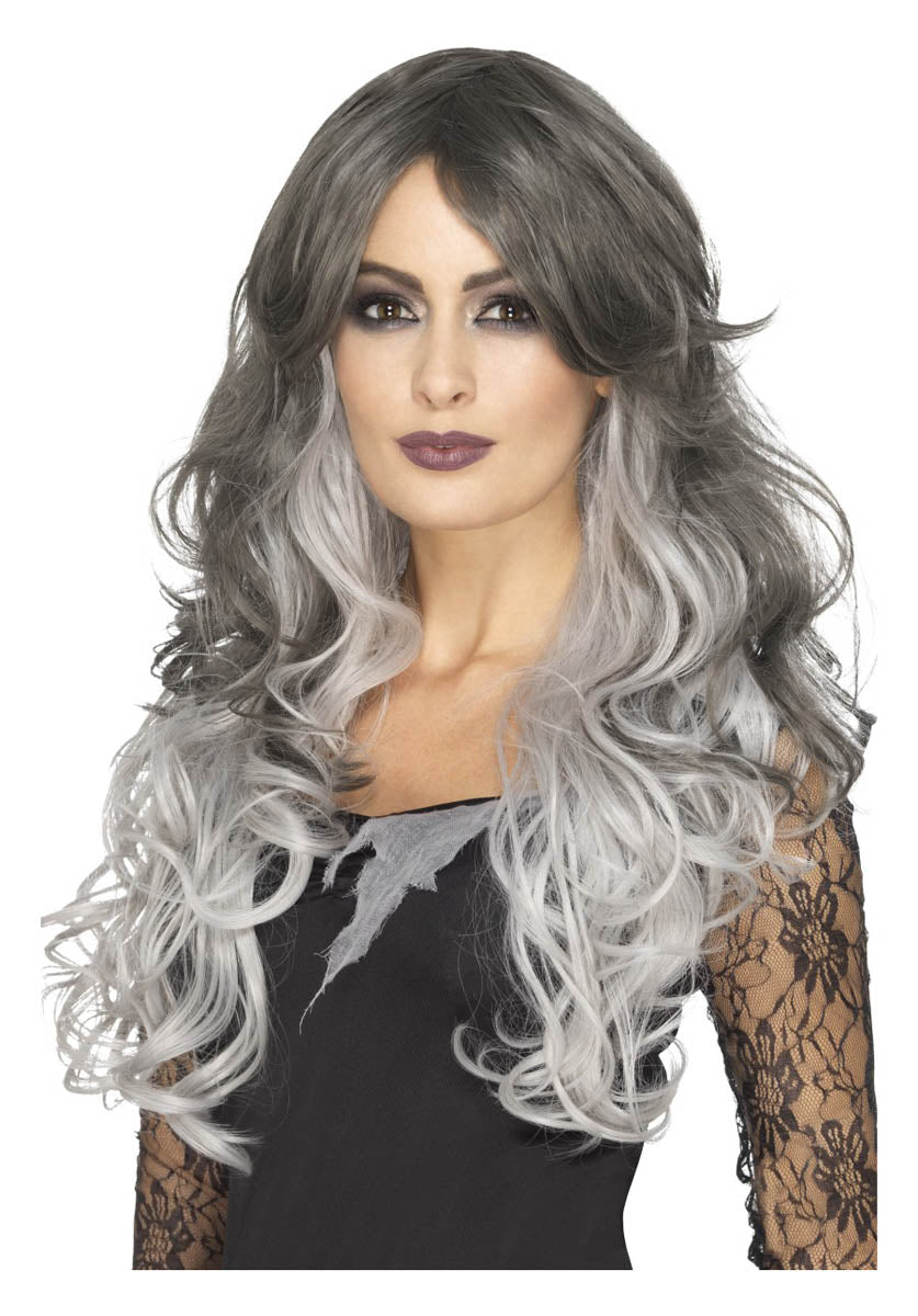 Deluxe Gothic Bride Wig, Grey