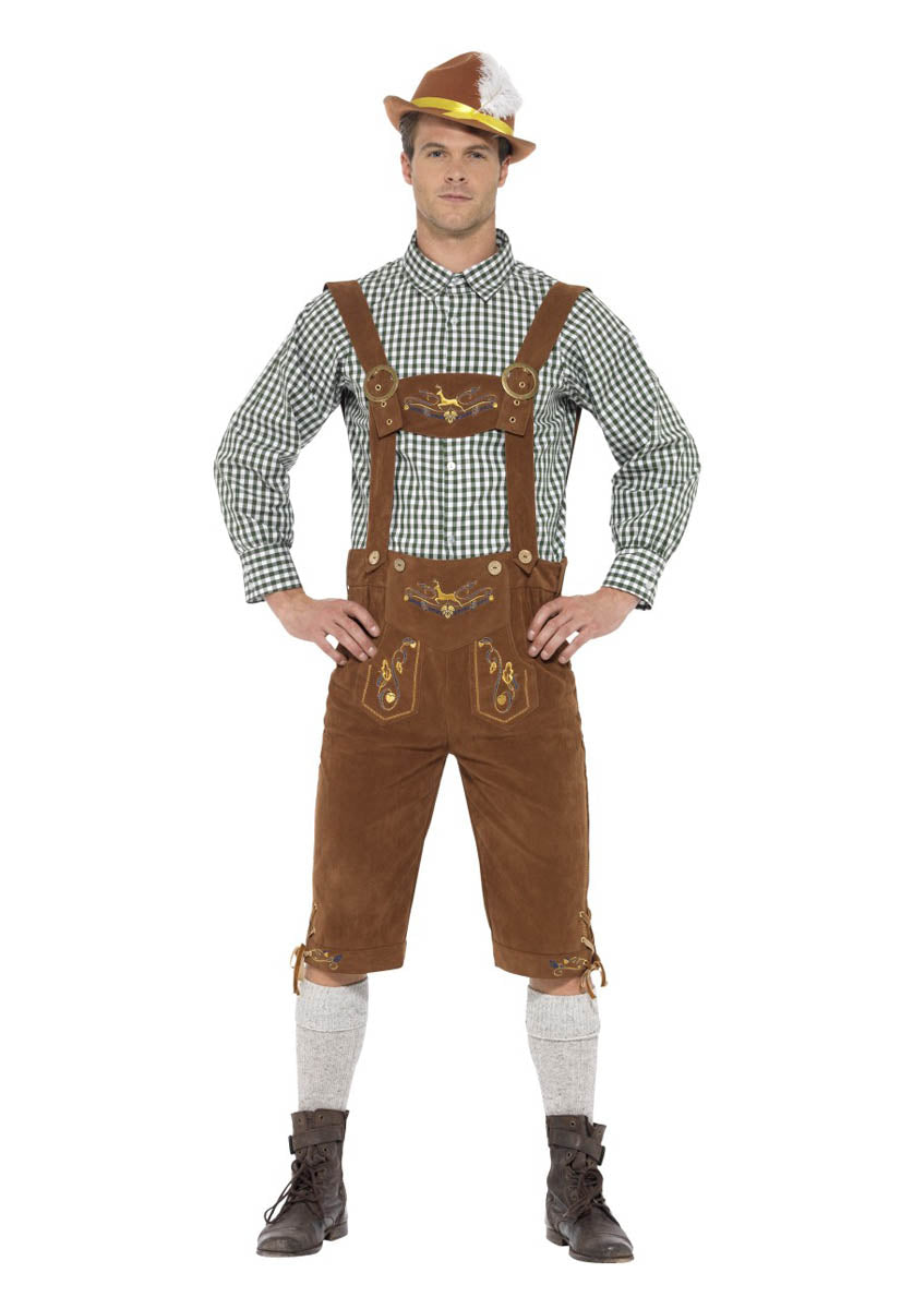 Deluxe Traditional Hanz Bavarian Costume, Green