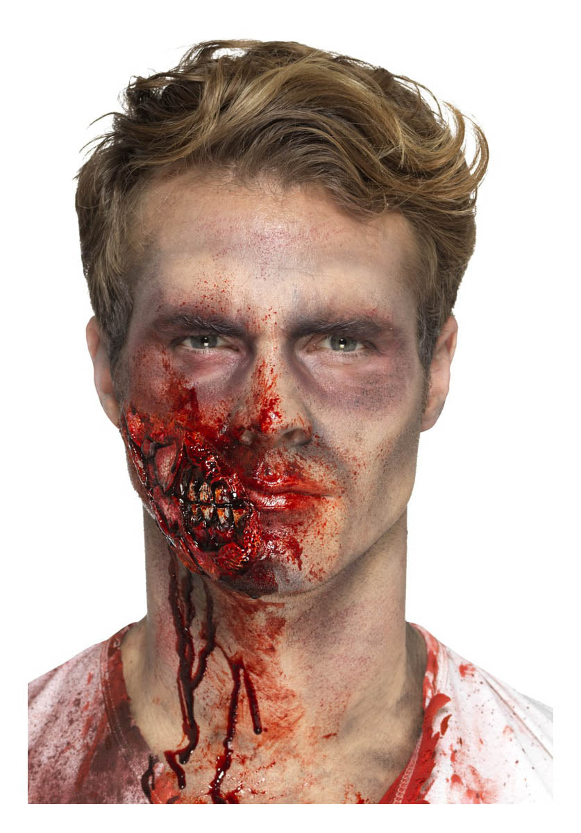Smiffys Make-Up FX, Latex Zombie Jaw Prosthetic, R