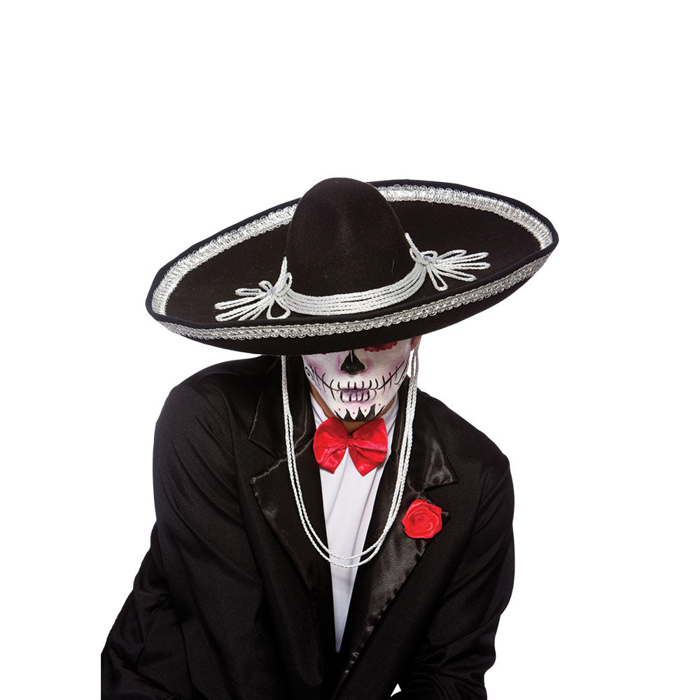 Black Sombrero with White Trim