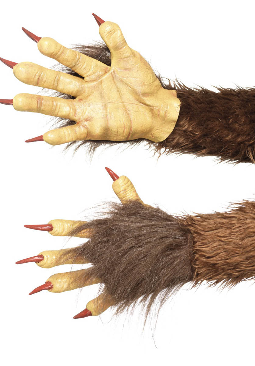 Beast / Krampus Demon Gloves, Brown