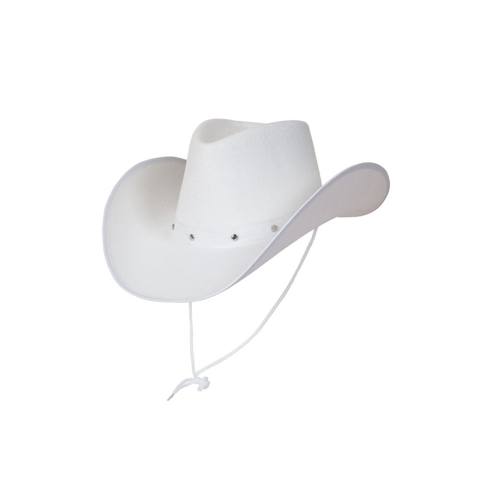 Texan Cowboy Hat - White (min6)